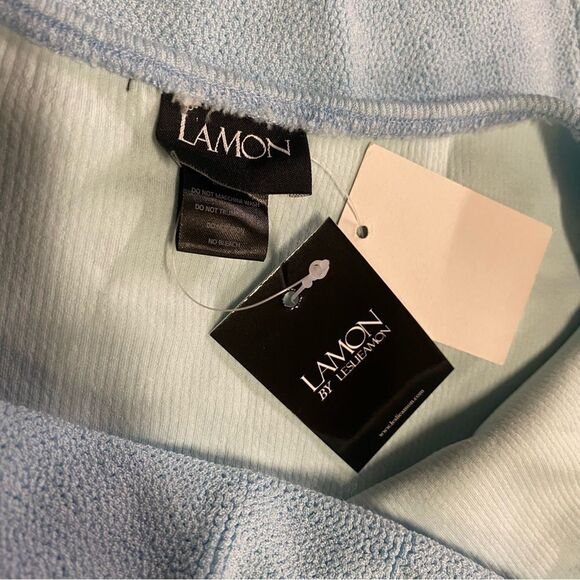 Leslie Amon Starfish Dress Blue beaded stretch mini resort Revolve NWT M - Picture 10 of 12